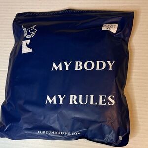 My Body My Rules binder size XL NWT